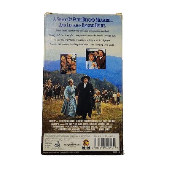 Christy The Original Movie VHS 1994 Movie Historical Drama Kellie Martin - Picture 2 of 2